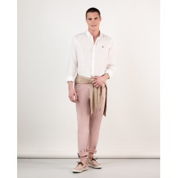 Camisa de lino blanca para hombre | Fresca, ligera y elegante