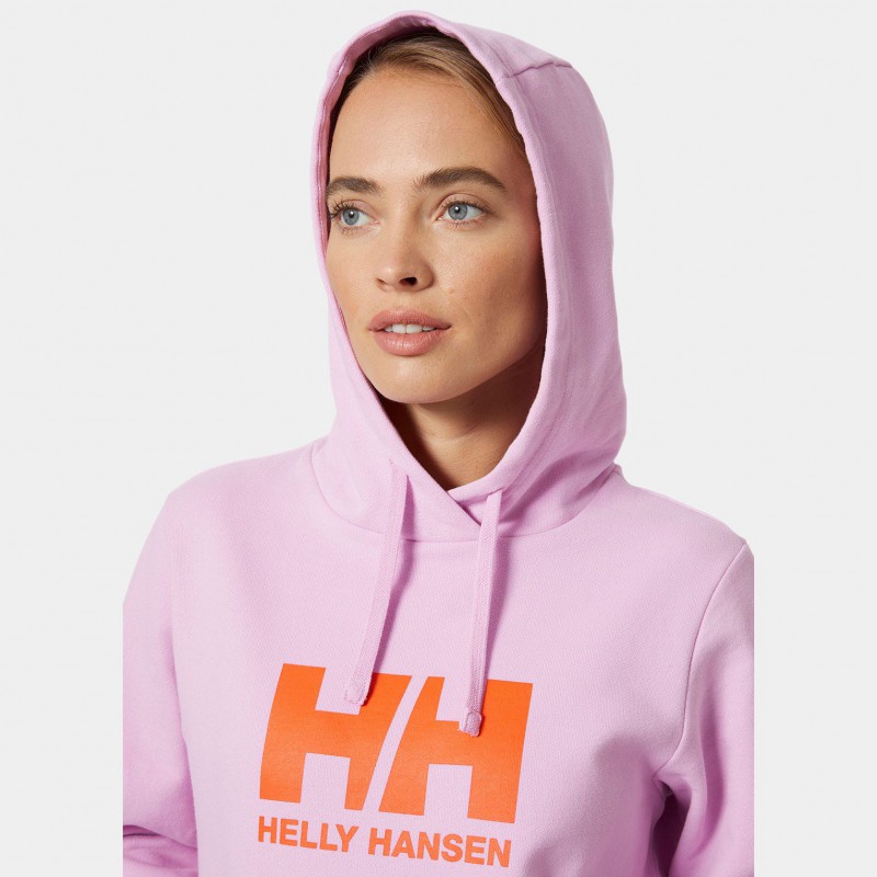 SUDADERA logo rosa naranja HELLY HANSEN