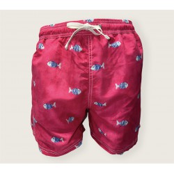 Bañador Rosa con Peces Azules para Hombre | Eolo Swimwear