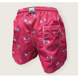 Bañador Rosa con Peces Azules para Hombre | Eolo Swimwear