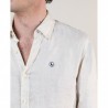 Camisa de lino beige El Ganso para hombre | Camisa fresca verano