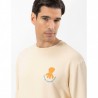 SUDADERA CUELLO REDONDO BEIGE EL PULPO