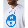 SUDADERA CAPUCHA BLANCA NORTH SAILS