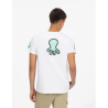 Camiseta Logo Desgastado Blanca El Pulpo