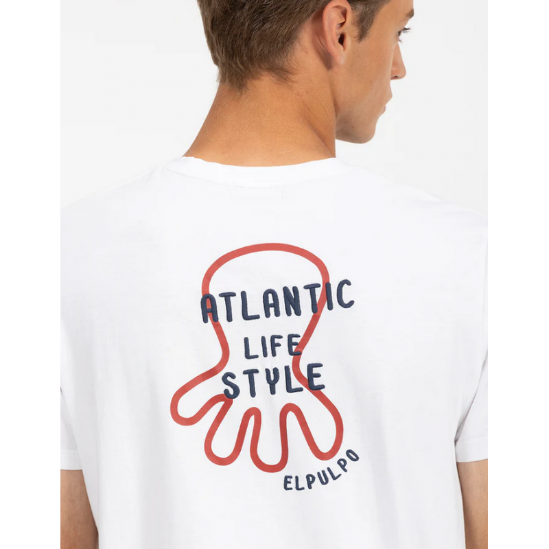 Camiseta Atlantic El Pulpo Blanca