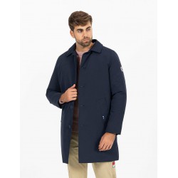 Gabardina acolchada impermeable azul marino hombre