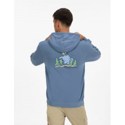 Sudadera Capucha Montañas Azul El Pulpo