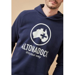 Sudadera marino logo blanco Altonadock