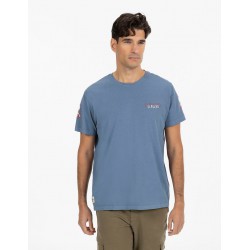 Camiseta Logo Desgastado Azul El Pulpo