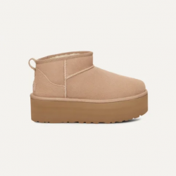 Bota Plataforma Classic Ultra Mini Sand UGG