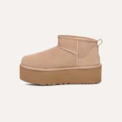 Bota Plataforma Classic Ultra Mini Sand UGG