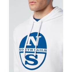 Sudadera logo capucha blanca North Sails