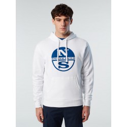 Sudadera logo capucha blanca North Sails