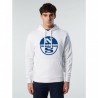 Sudadera logo capucha blanca North Sails