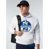 Sudadera logo capucha blanca North Sails