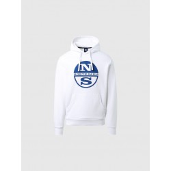Sudadera logo capucha blanca North Sails