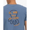 Camiseta El Mar Todo Lo-Cura Azul El Pulpo