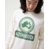 Sudadera blanco roto logo verde Altonadock