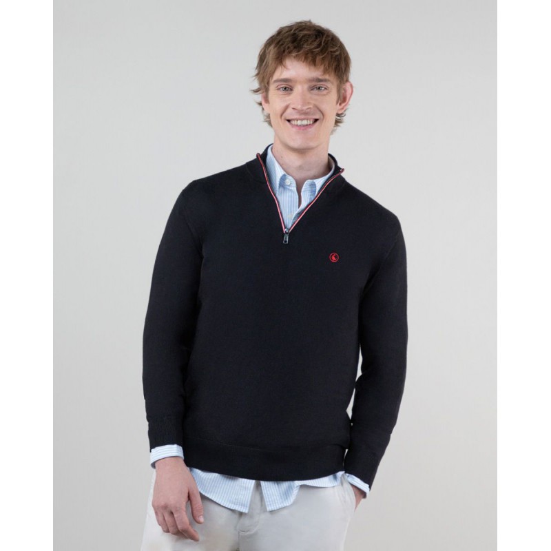 Jersey Hombre Cuello Mock Algodón & Cashmere | Regular Fit
