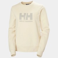 Sudadera mujer logo beis Helly Hansen