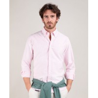 Camisa Oxford Listas Roja El Ganso