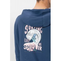 Sudadera Capucha Waves Marino El Pulpo