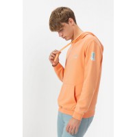 Sudadera Capucha Logo Naranja El Pulpo