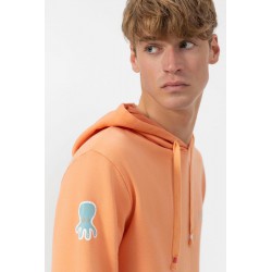 Sudadera Capucha Logo Naranja El Pulpo