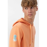 Sudadera Capucha Logo Naranja El Pulpo