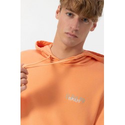 Sudadera Capucha Logo Naranja El Pulpo