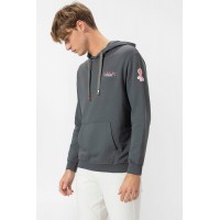 Sudadera Capucha Logo Gris El Pulpo