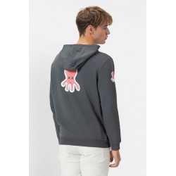 Sudadera Capucha Logo Gris El Pulpo