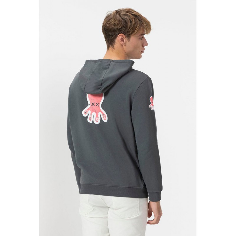 Sudadera Capucha Logo Gris El Pulpo Sudadera Capucha Logo Gris El Pulpo