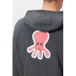 Sudadera Capucha Logo Gris El Pulpo