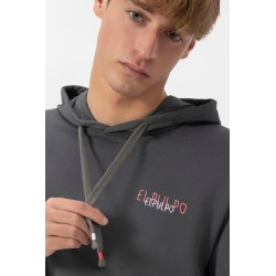 Sudadera Capucha Logo Gris El Pulpo