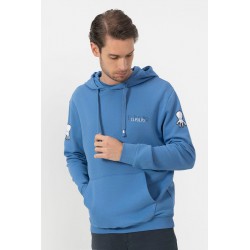 Sudadera Capucha Logo Azul El Pulpo
