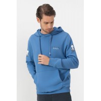 Sudadera Capucha Logo Azul El Pulpo