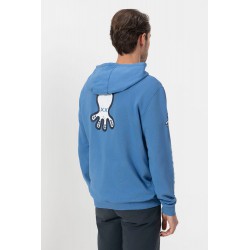 Sudadera Capucha Logo Azul El Pulpo