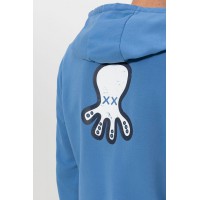 Sudadera Capucha Logo Azul El Pulpo