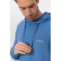 Sudadera Capucha Logo Azul El Pulpo