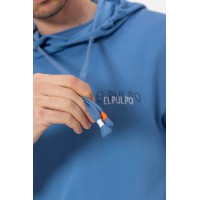 Sudadera Capucha Logo Azul El Pulpo
