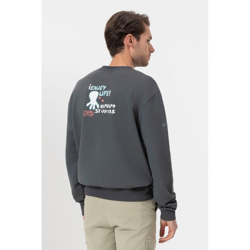 Sudadera Sin Capucha Studio Gris El Pulpo