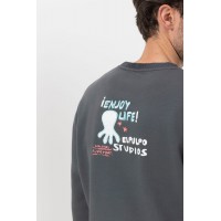 Sudadera Sin Capucha Studio Gris El Pulpo