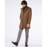 Abrigo de Lana Marrón Hombre | Elegancia Clásica Invierno