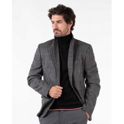 Americana Gris Pata de Gallo Hombre – Lana Shetland Abraham Moon | Storm Gard