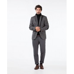 Americana Gris Pata de Gallo Hombre – Lana Shetland Abraham Moon | Storm Gard