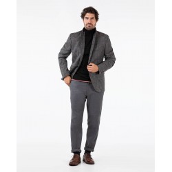 Americana Gris Pata de Gallo Hombre – Lana Shetland Abraham Moon | Storm Gard