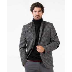 Americana Gris Pata de Gallo Hombre – Lana Shetland Abraham Moon | Storm Gard
