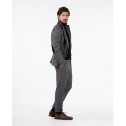 Americana Gris Pata de Gallo Hombre – Lana Shetland Abraham Moon | Storm Gard