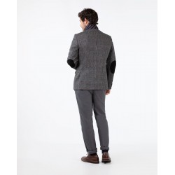 Americana Gris Pata de Gallo Hombre – Lana Shetland Abraham Moon | Storm Gard